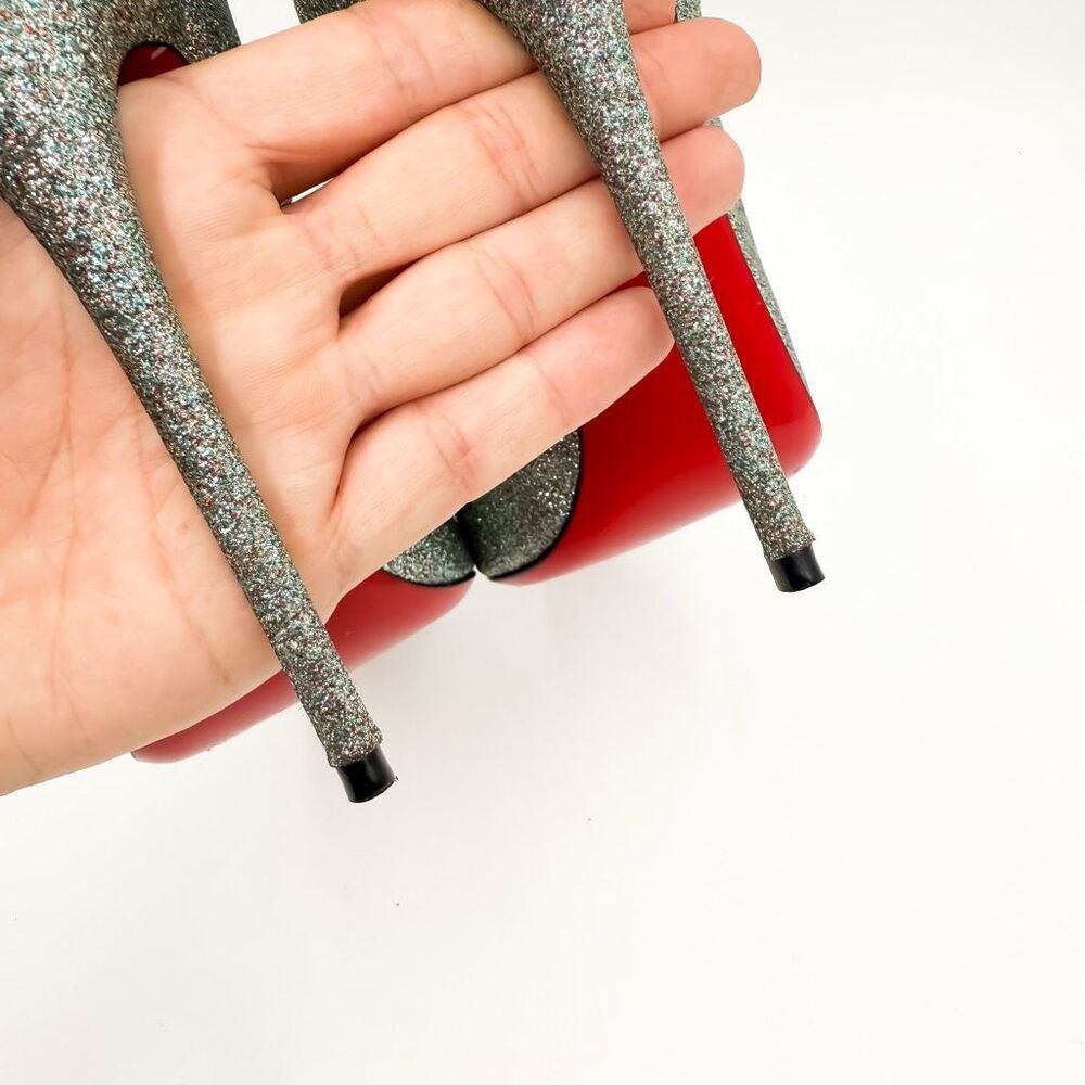 Christian Louboutin So Kate 120 Glitter Mini Pumps High Heels EU 39.5 US 9.5 - Picture 6 of 13